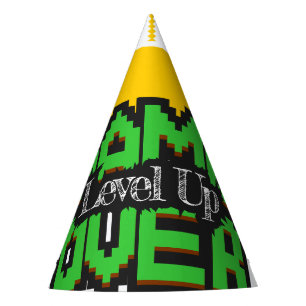Spiel vorbei, belebte Retro-Spiele mit, Levelaufst Partyhütchen