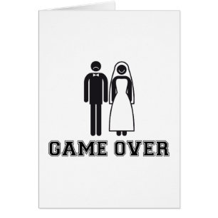 Spiel vorbei, Braut und Bräutigam, wedding Paar