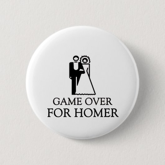 Spiel vorbei für Homer Button (Vorderseite)