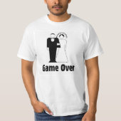 Spiel vorbei. Hochzeit, heiratslustiger T - Shirt (Vorderseite)
