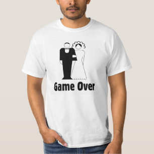 Spiel vorbei. Hochzeit, lustiger T - Shirt der