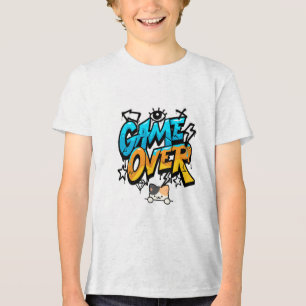 Spiel vorbei & Katzenliebhaber Design T-Shirt Tri-Blend Shirt
