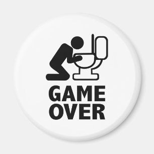 Spiel vorbei kotzen Toilette Magnet