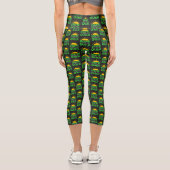 Spiel vorbei, Level auf: Retro-Pixel-Block-Abenteu Capri Leggings (Rückseite)