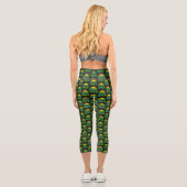 Spiel vorbei, Level auf: Retro-Pixel-Block-Abenteu Capri Leggings (Rückseite)