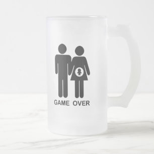 Spiel vorbei mattglas bierglas
