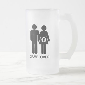 Spiel vorbei mattglas bierglas