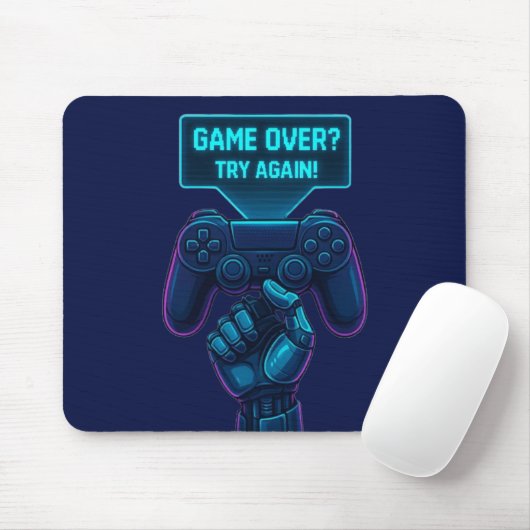 Spiel vorbei? Nochmal versuchen! - Cool Futuristic Mousepad (Mit Mouse)