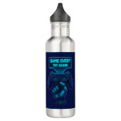 Spiel vorbei? Nochmal versuchen! - Futuristic Game Edelstahlflasche (Links)