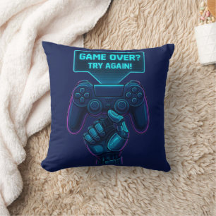 Spiel vorbei? Nochmal versuchen! Futuristic Gamer  Kissen