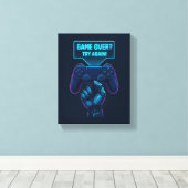 Spiel vorbei? Nochmal versuchen! - Futuristische G Leinwanddruck (Insitu (Holzboden))