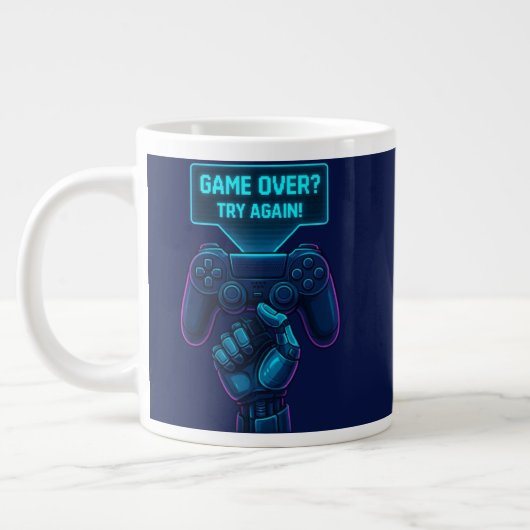 Spiel vorbei? Nochmal versuchen! Futuristische Gam Jumbo-Tasse (Links)
