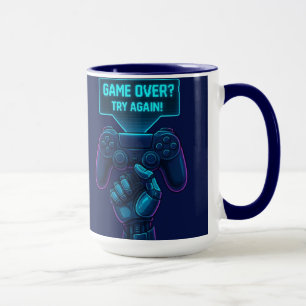 Spiel vorbei? Nochmal versuchen! Futuristische Gam Tasse
