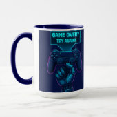 Spiel vorbei? Nochmal versuchen! Futuristische Gam Tasse (Links)