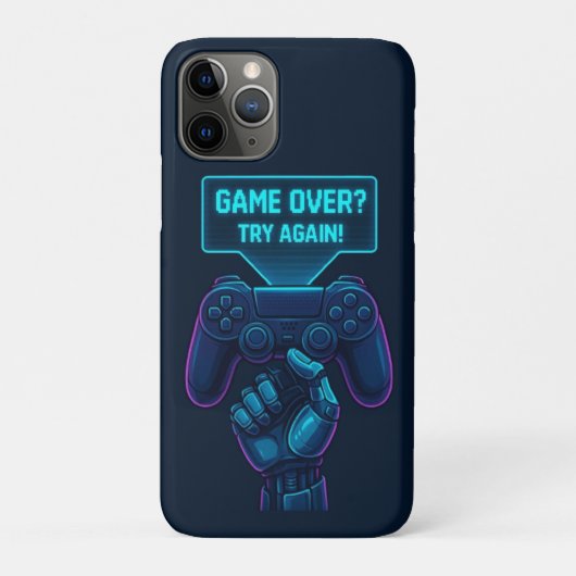 Spiel vorbei? Nochmal versuchen! Futuristisches Ga Case-Mate iPhone Hülle (Rückseite)