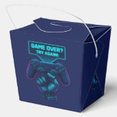 Spiel vorbei? Nochmal versuchen! Gamer Favor Box Geschenkschachtel (Rückseite)