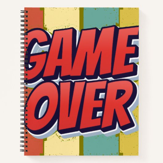 Spiel vorbei. notizblock (Vorderseite)