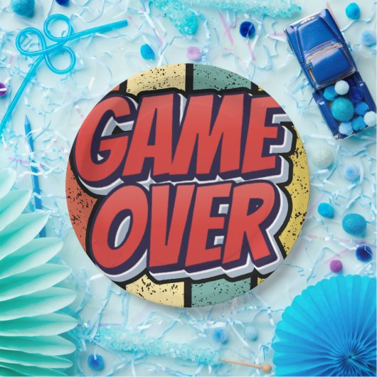 Spiel vorbei. pappteller (Party)