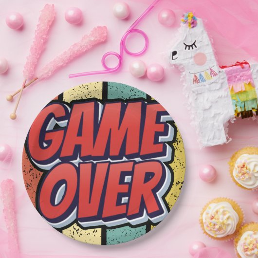 Spiel vorbei. pappteller (Party)