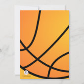 Spiel-Zeit-Foto-Basketball-Einladung Einladung (Rückseite)