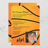 Spiel-Zeit-Foto-Basketball-Einladung Einladung (Vorne/Hinten)