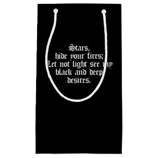 Spiel-Zitat-Stern-Fell-Feuer Shakespeare Macbeth Kleine Geschenktüte