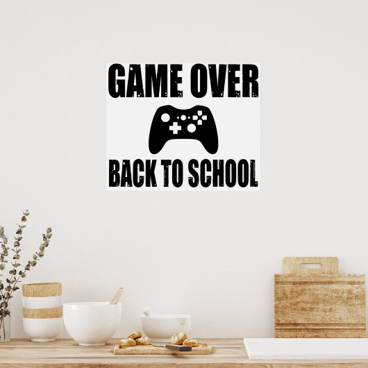 Spiel zurück in die Schule Poster (Küche)