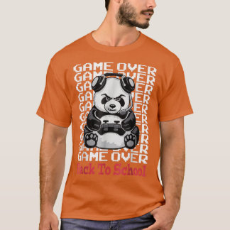 Spiel zurück zur Schule Funny Panda Bear Gamer Co T-Shirt