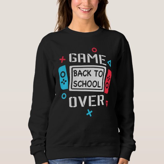 Spiel zurück zur Schule Videospielcontroller Kid Sweatshirt (Vorderseite)