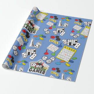 Spielabend, Brettspiele und Word-Puzzles Geschenkpapier