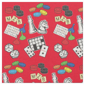 Spielabend, Brettspiele und Word-Puzzles Stoff (Nahaufnahme)