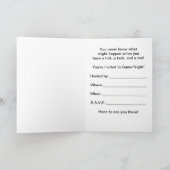 Spielabend Einladung, lustige Tic Tac Tocard Einladung (Innenseite)