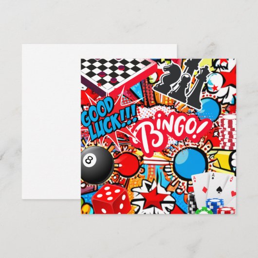 Spielabend Feiertagskarte (Vorne/Hinten)