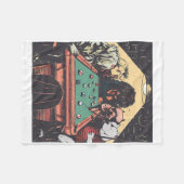 Spielabend Hunde auf Billard Billard Billard Billa Fleecedecke (Vorderseite (Horizontal))