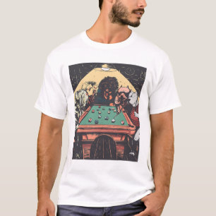 Spielabend Hunde auf Billard Billard Billard Billa T-Shirt