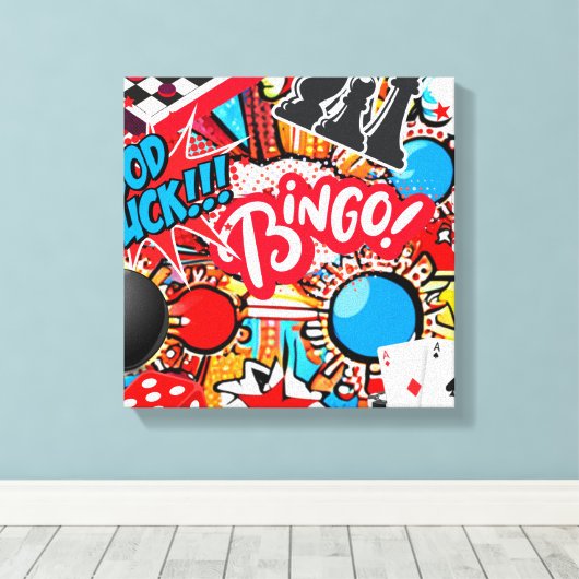 Spielabend Leinwanddruck (Insitu (Holzboden))