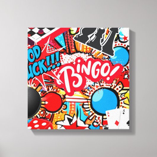 Spielabend Leinwanddruck (Vorderseite)