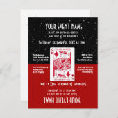 Spielabend, Monte Carlo Look Einladungspostkarte (Vorne/Hinten)