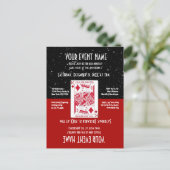 Spielabend, Monte Carlo Look Einladungspostkarte (Stehend Vorderseite)