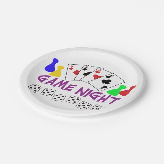 Spielabend Pappteller (Schrägansicht)