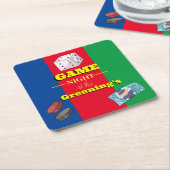 Spielabend Party trinkt Mat Games Rechteckiger Pappuntersetzer (angewinkelt)