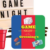 Spielabend Party trinkt Mat Games Rechteckiger Pappuntersetzer