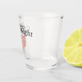 Spielabend Rosa Glitzer Würfel Schnapsglas (Rechts)