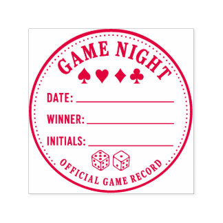Spielabend-Scorekeeper-Rund-Selbstfärbestempel Permastempel