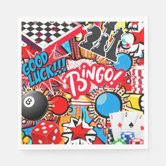 Spielabend Serviette (Vorderseite)