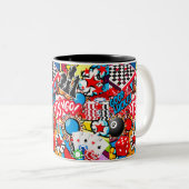 Spielabend Zweifarbige Tasse (VorderseiteRechts)