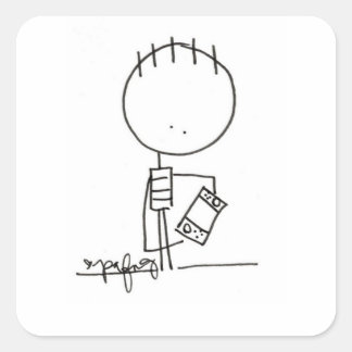 Spielaufkleber Quadratischer Aufkleber