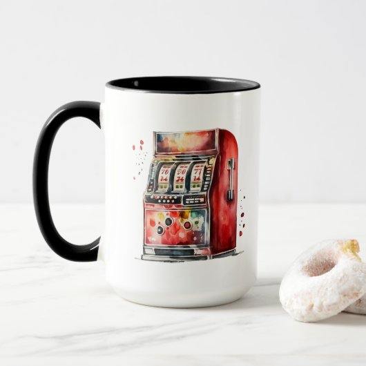 Spielautomat Casino Tasse (Mit Donut)