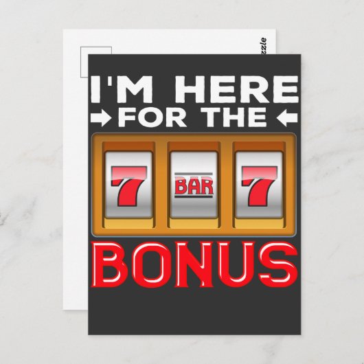 Spielautomat Gambling Funny Casino Fan Postkarte (Vorne/Hinten)