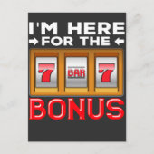 Spielautomat Gambling Funny Casino Fan Postkarte (Vorderseite)